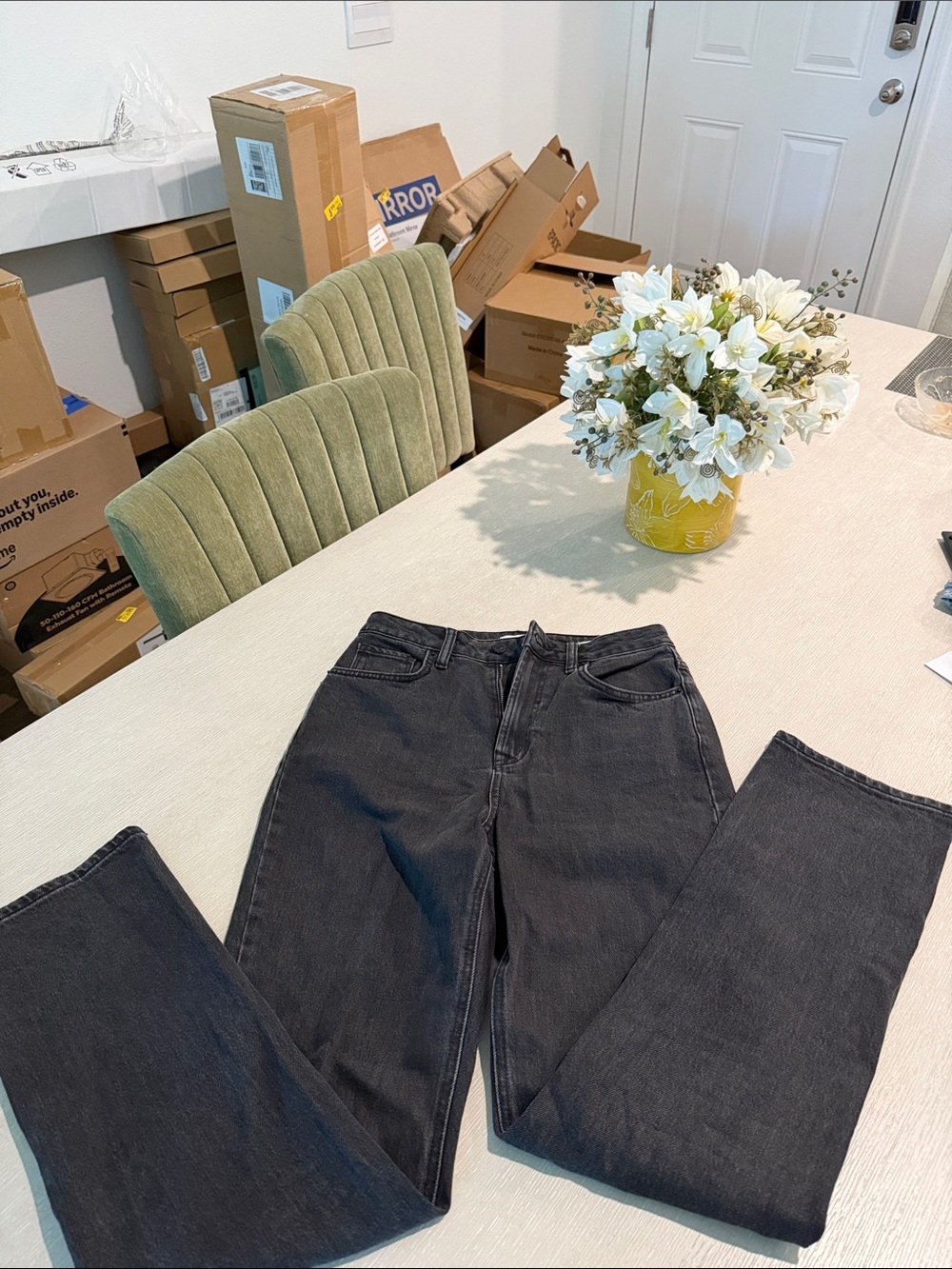 Forever 21 Black Wide-Leg Jeans
